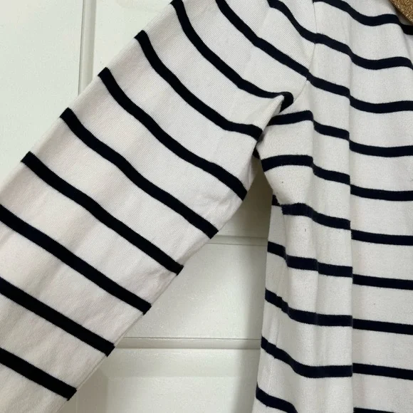 Boden Striped Gold Shimmer Collar Top - Picture 6 of 12